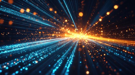 Fototapeta premium Abstract digital energy burst