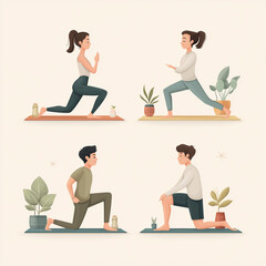 Fototapeta premium yoga on the floor