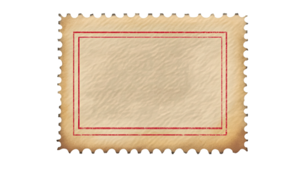 blank postage stamp on white background