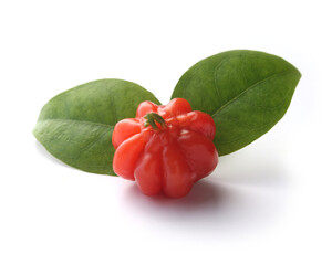 Pitanga fruit on a white background