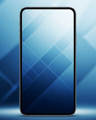 smartphone on blue background