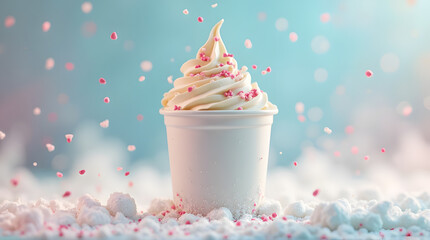 Whimsical Frozen Yogurt Dreamscape