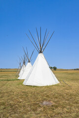 Native american indian tent village replica