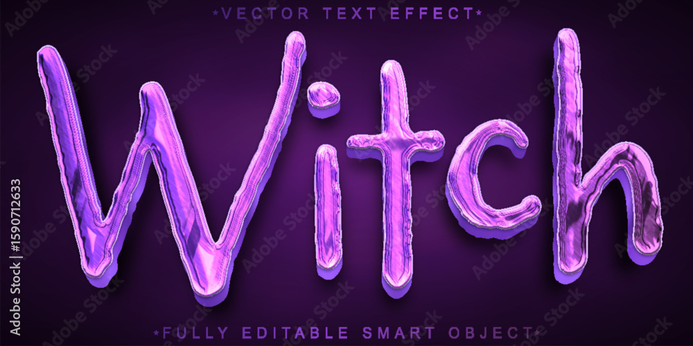 Aufkleber mystical dark witch spell magic night sorcery style design vector fully editable smart object text e