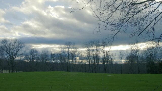 windy Spring day with storm