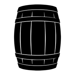 Barrel Silhouette Vector Icon