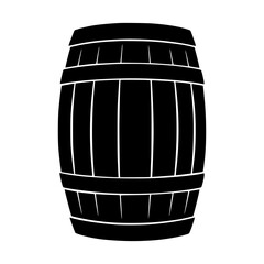 Black Barrel Silhouette Icon