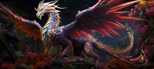 A Kraken Griffin , a small creature made of glass that is sitting in the palm of your hand,ai generative
