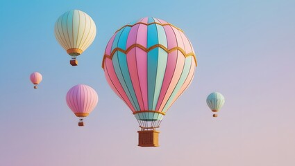 Fototapeta premium Creative Concept: Pastel Balloon of Pens and Pencils 