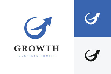 Abstract G Letter Logo for Goal with Up Arrow for Business Growth and Finance Branding, business growth, success, and financial improvement. vector graphic