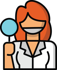 dentist lineal color icon