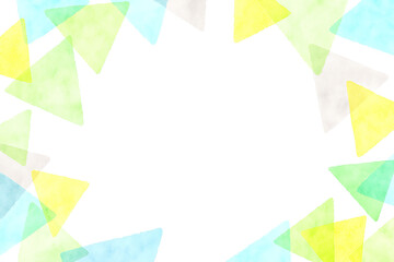 水彩フレーム　三角模様