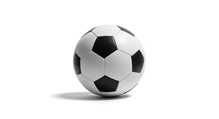Fototapeta premium Fotografia de uma bola de futebol clássica em fundo branco