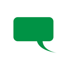 Naklejka premium Green Speech Bubble Icon | Communication, Chat & Message Symbol