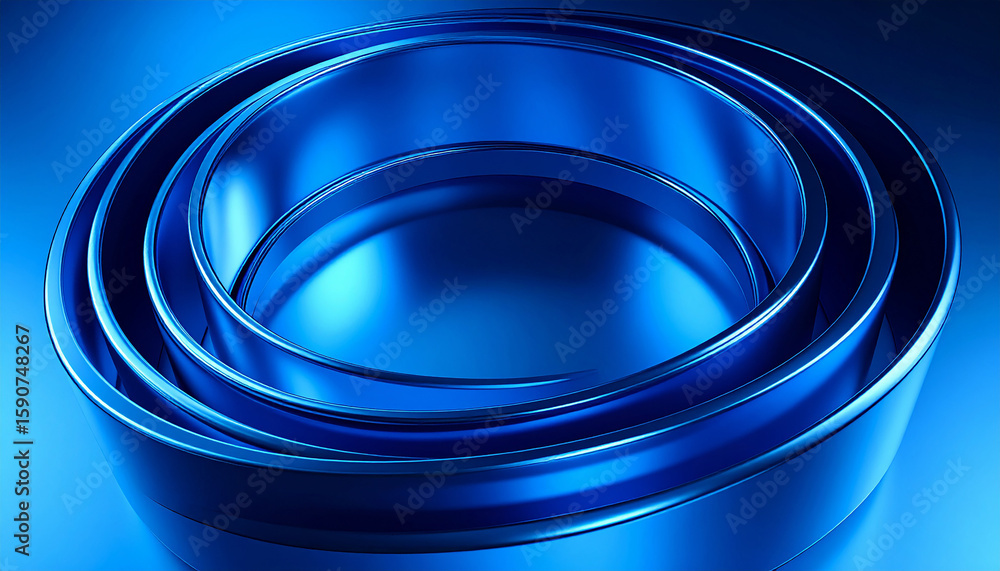 Canvas Prints abstract metallic blue background 3d rendering 3d illustration