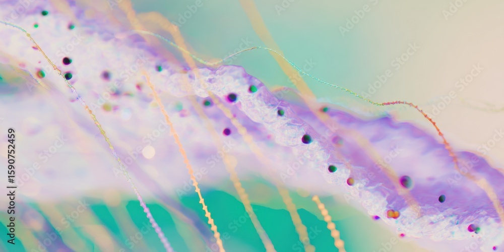 Poster modern premium quantum theory abstract digital matrix with parametric motion inspiring tech concept 