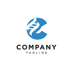 Letter C Genetic Logo Icon Vector