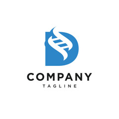 Letter D Genetic Logo Icon Vector