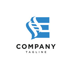 Letter E Genetic Logo Icon Vector