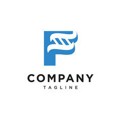 Fototapeta premium Letter F Genetic Logo Icon Vector
