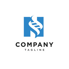 Letter N Genetic Logo Icon Vector