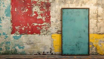 Naklejka premium Urban style, grunge wall, peeling paint look.