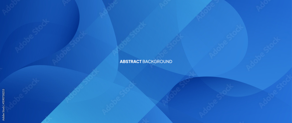 Poster blue abstract background with 3d abstract geometry objects. vector template for digital luxury busin