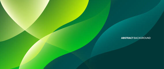 A green abstract background with subtle color gradations and wave-like patterns arranged randomly and neatly.