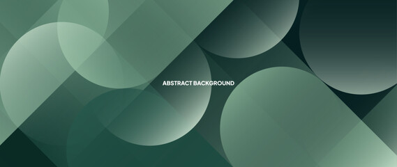 Abstract green background with clashing patterns of oblique geometric objects. Neat design of geometric shapes. Vector illustration.