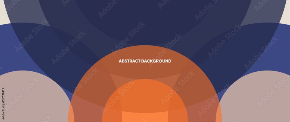 Poster Abstract background with curved patterns that overlap each other and are randomly arranged with blue and orange gradation colors	