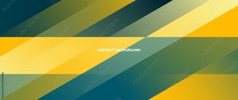 Poster the yellow and green background is an abstract gradation. the slanted lines are arranged to form a d