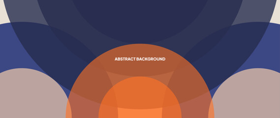 Abstract background with curved patterns that overlap each other and are randomly arranged with blue and orange gradation colors	