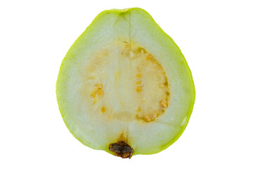 High Quality PNG Picture of guava fruit slice on white background