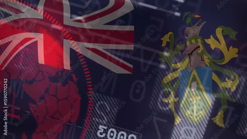 Aufkleber scanning stripes sweeping flag and crest drifting code expanding hud rotating years for tech ui
