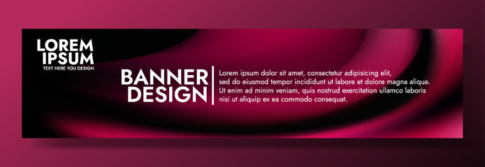 Modern luxurious banner design with a crushed velvet background.