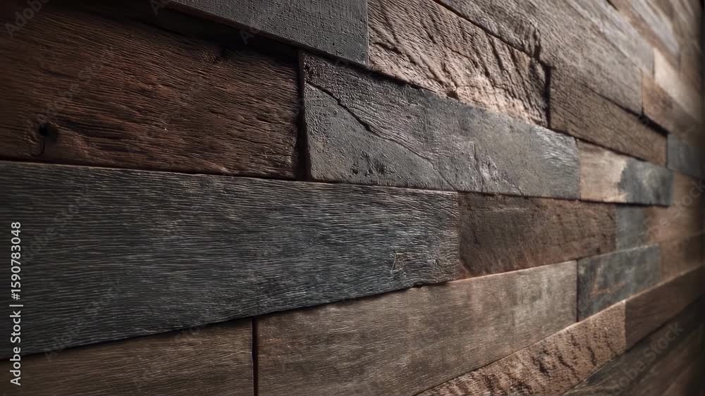 Poster an expansive photographic angle captures a collection of dark brown planks aligned side by side each