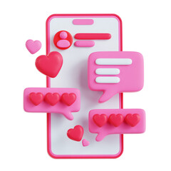 Romantic Message 3D Icon