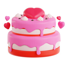 Valentine Cake 3D Icon
