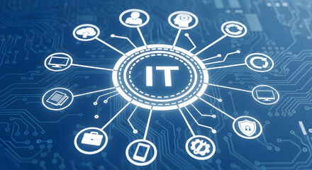 Obraz premium IT Network Diagram