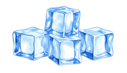Four ice cubes stacked (1)