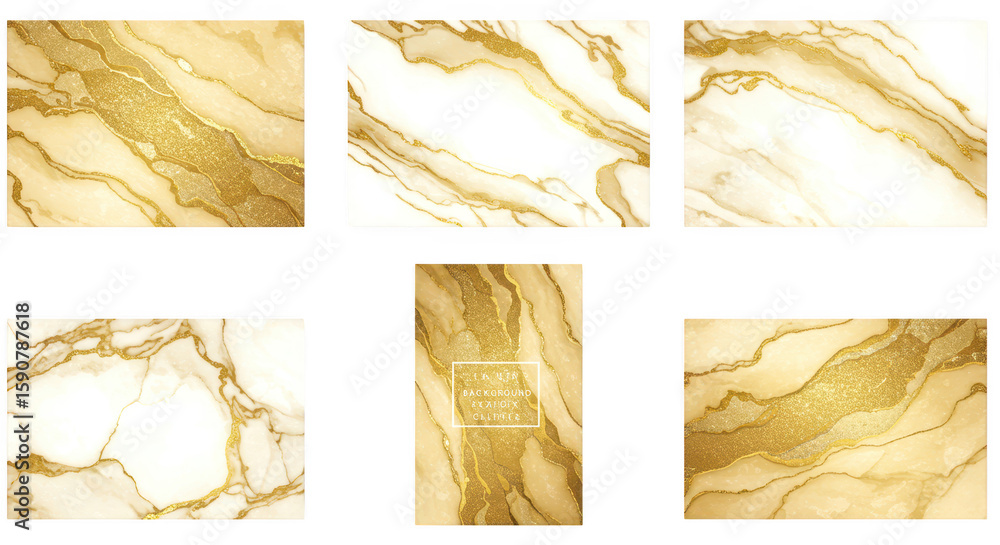 Poster photo of elegant gold marble textures create a luxurious and abstract background for design projects