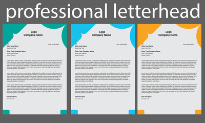 Letterhead template in Abstract style design