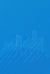 Fototapeta premium Soft Blue Presentation Background with Diagonal Building Lines