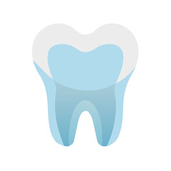 Healthy tooth concept vector icon for stomatology or dentistry clinic. Dental care symbol for web design, app, medical banner
