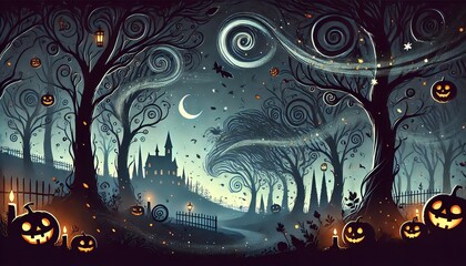 Obraz premium ハロウィンの森