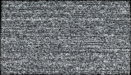 Static Noise Texture Background, Black and White.