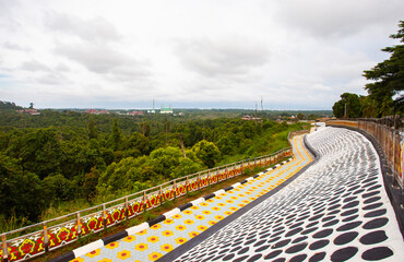The Al Faruq Grand Mosque, seen from a distance with the surrounding government center, is the largest mosque in Sangatta, East Kutai Regency, East Kalimantan, and is also an Islamic center.