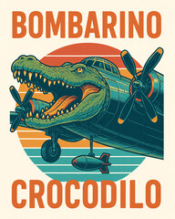 Italian Brainrot Meme Character Bombardiro Crocodilo