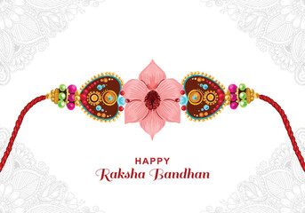 Happy raksha bandhan decorative rakhi celebration card background