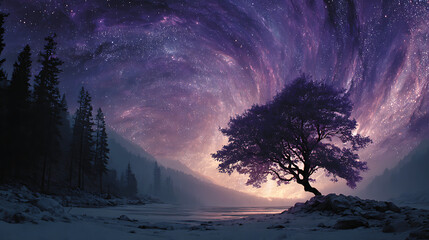 tree in the night